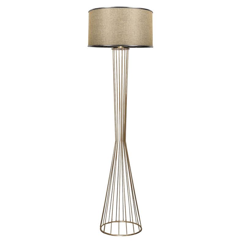 Lampa de podea Firdo Auriuargintiu-bej, D38x155 cm