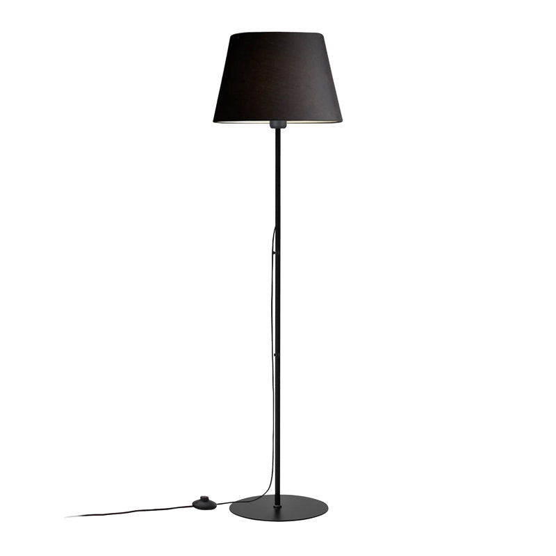 Lampa de podea Lumider din tesatura-metal, neagra, D35x152 cm