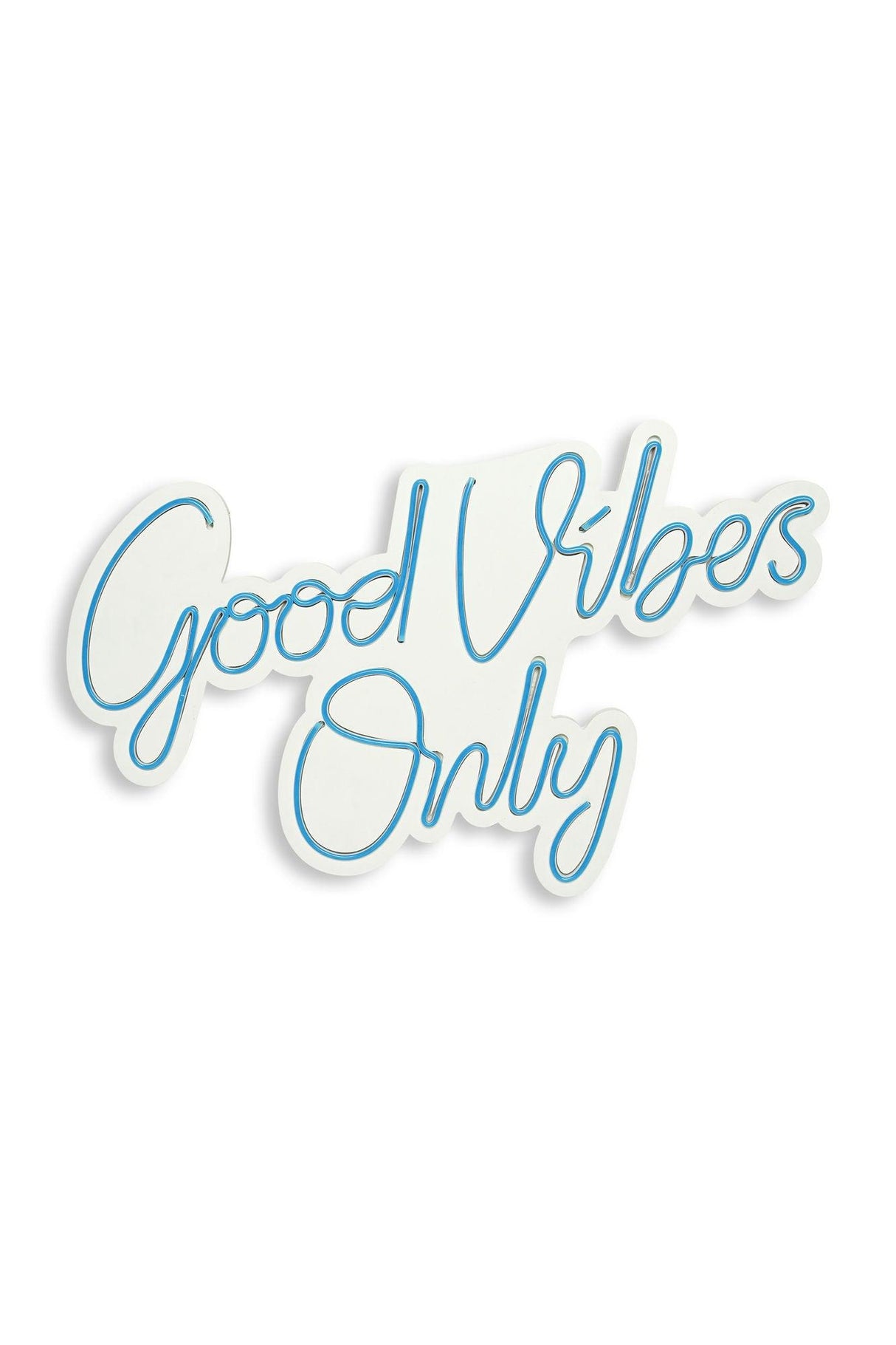 Lampa Neon Good Vibes Only 2, 37x62 cm - Albastru