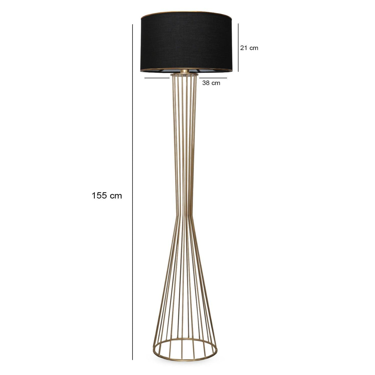 Lampadar Aydin, 38x21x155 cm - Gri inchis