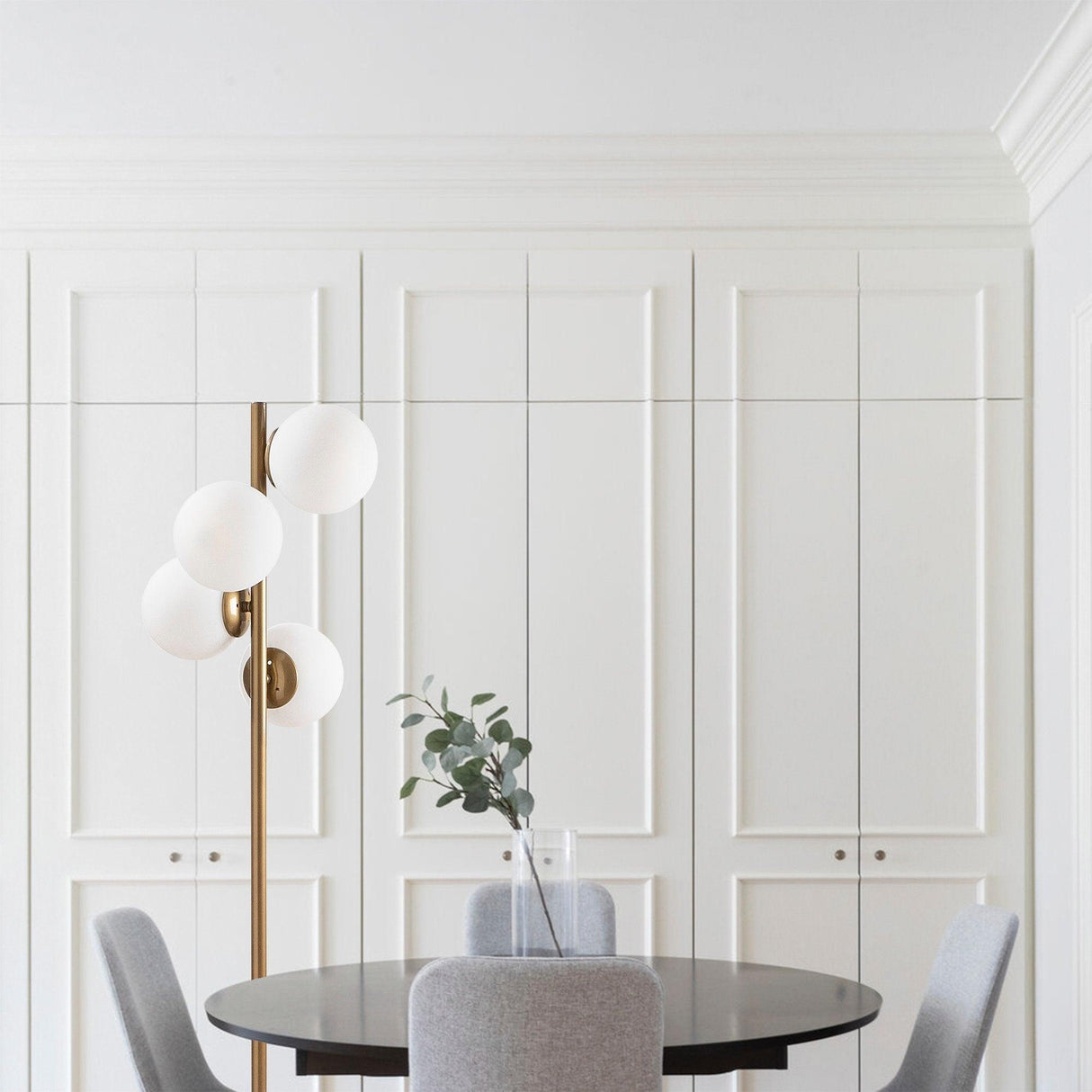 Lampadar Luxer, Auriu, 15x15x130 cm