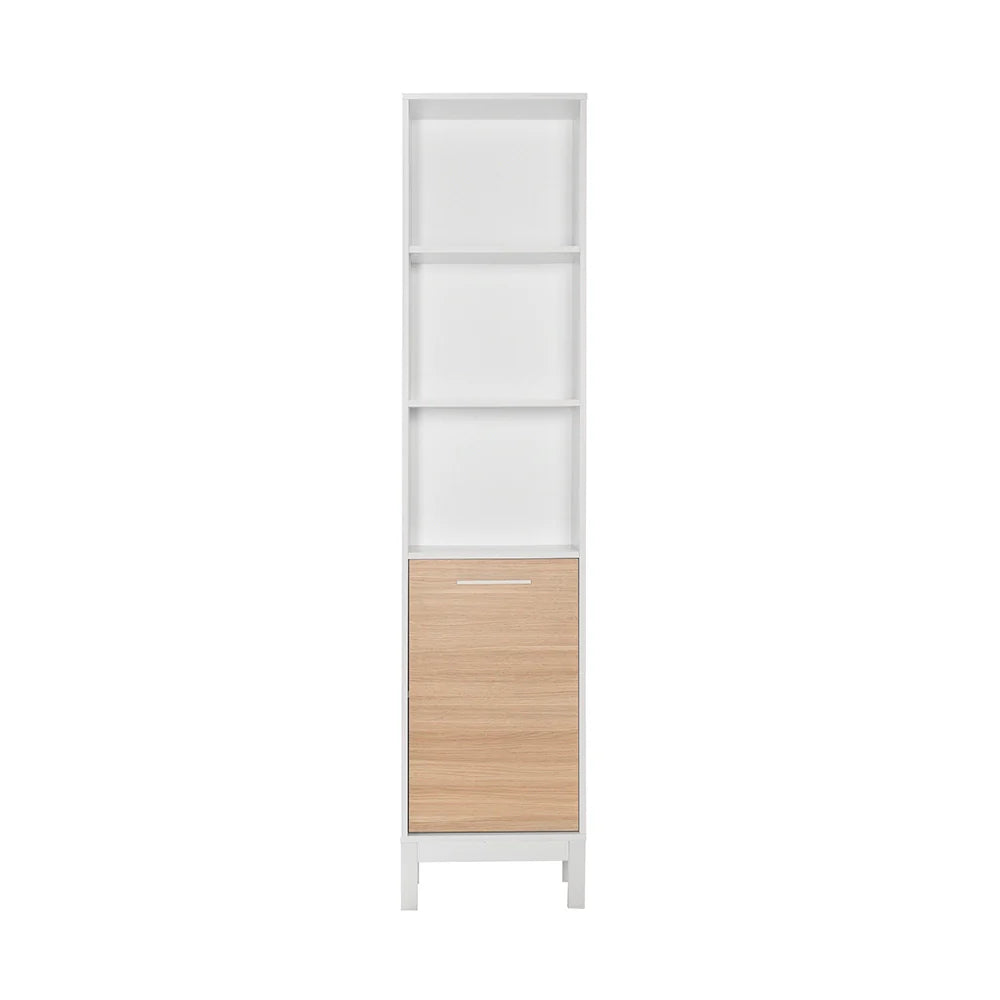 Biblioteca KTP-1410-MB-1 Home Collection® London, 5 rafturi si usa, Alb, 45x202x26 cm