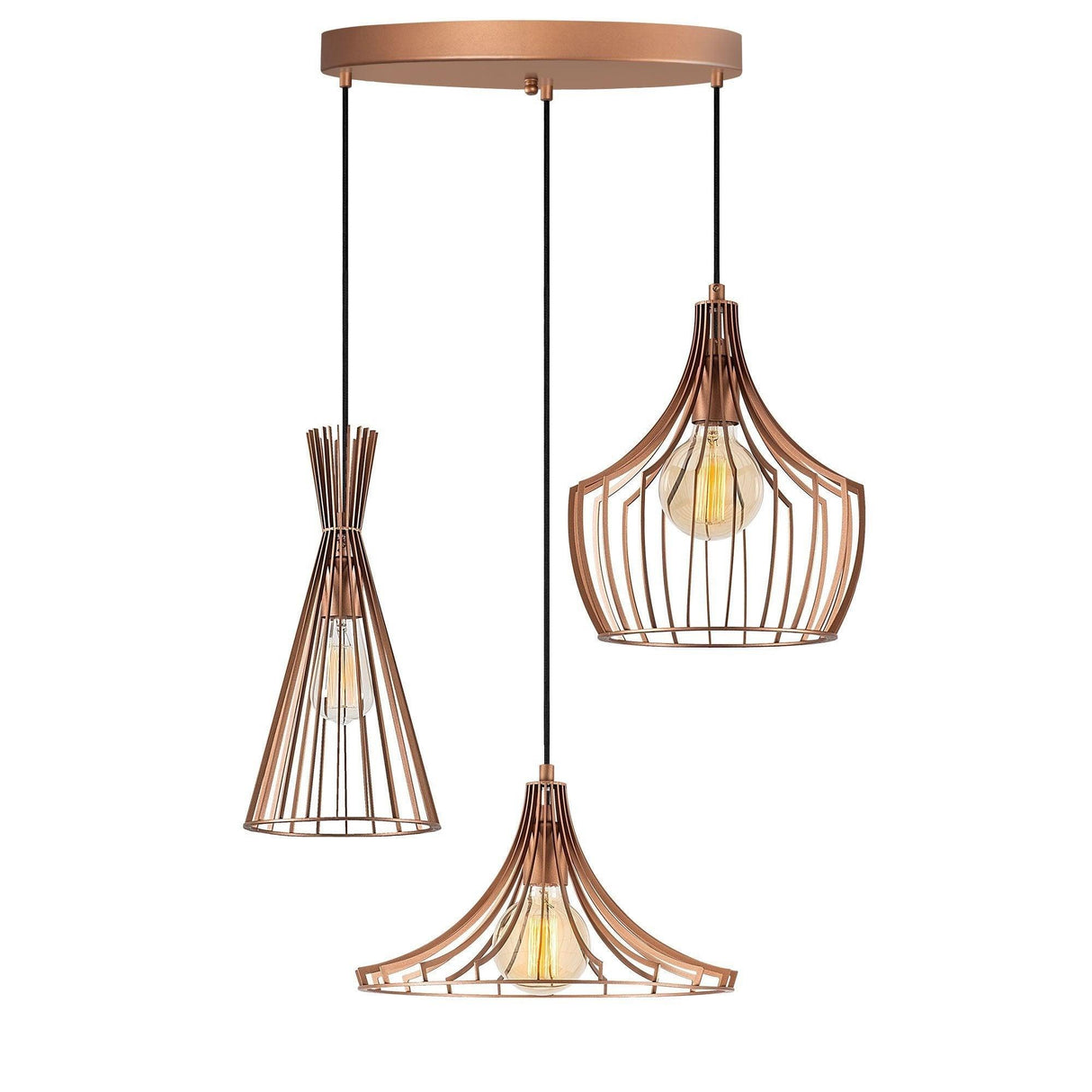 Lustra Amelier, Cupru, 55x55x113 cm