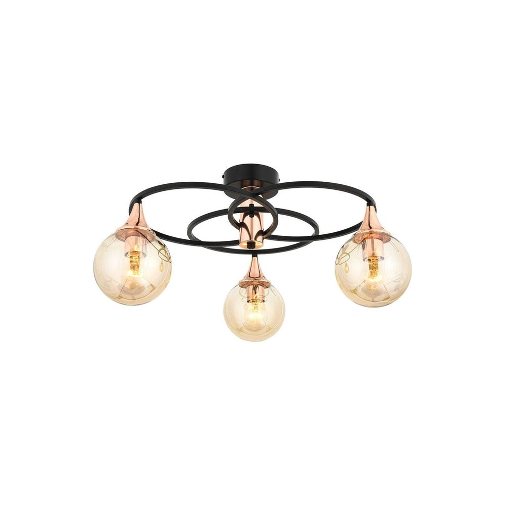 Lustra AR Chandelier, 60x60x31 cm - Bronz negru
