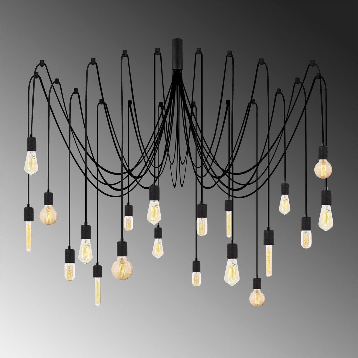 Lustra Candelabrix, Negru, 16x16x102 cm