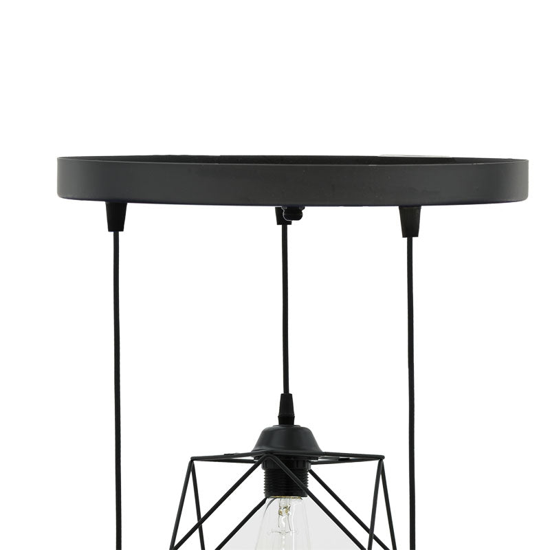 Lustra cu 3 lumini Karin, negru, 30x30x90 cm