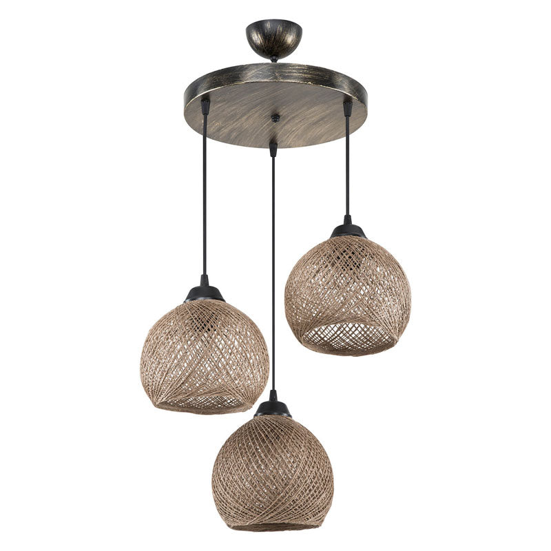 Lustra cu trei lumini PWL-1121, crem-auriu, 40x75 cm - Lustra cu trei lumini PWL-1121, crem-auriu, 40x75 cm