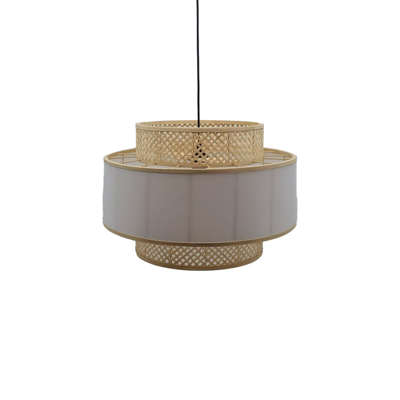 Lustra din bambus Certy Boho, Natural, 50x50x33 cm