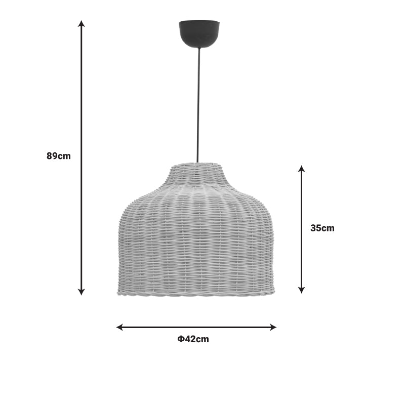 Lustra din ratan Ziquel, Natural, D42x89 cm