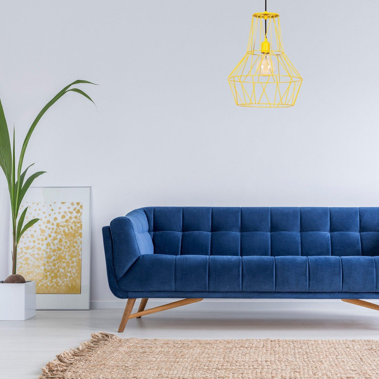 Lustra Eclare, Galben, 37x37x137 cm