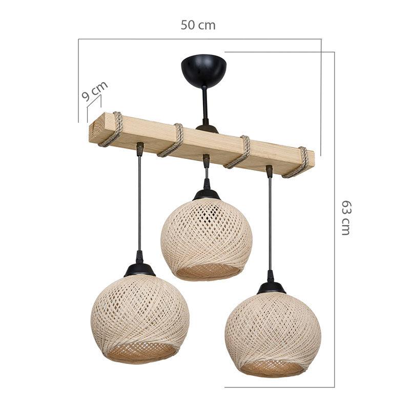 Lustra Fiona Ε27, 50x20x63 cm - Crem