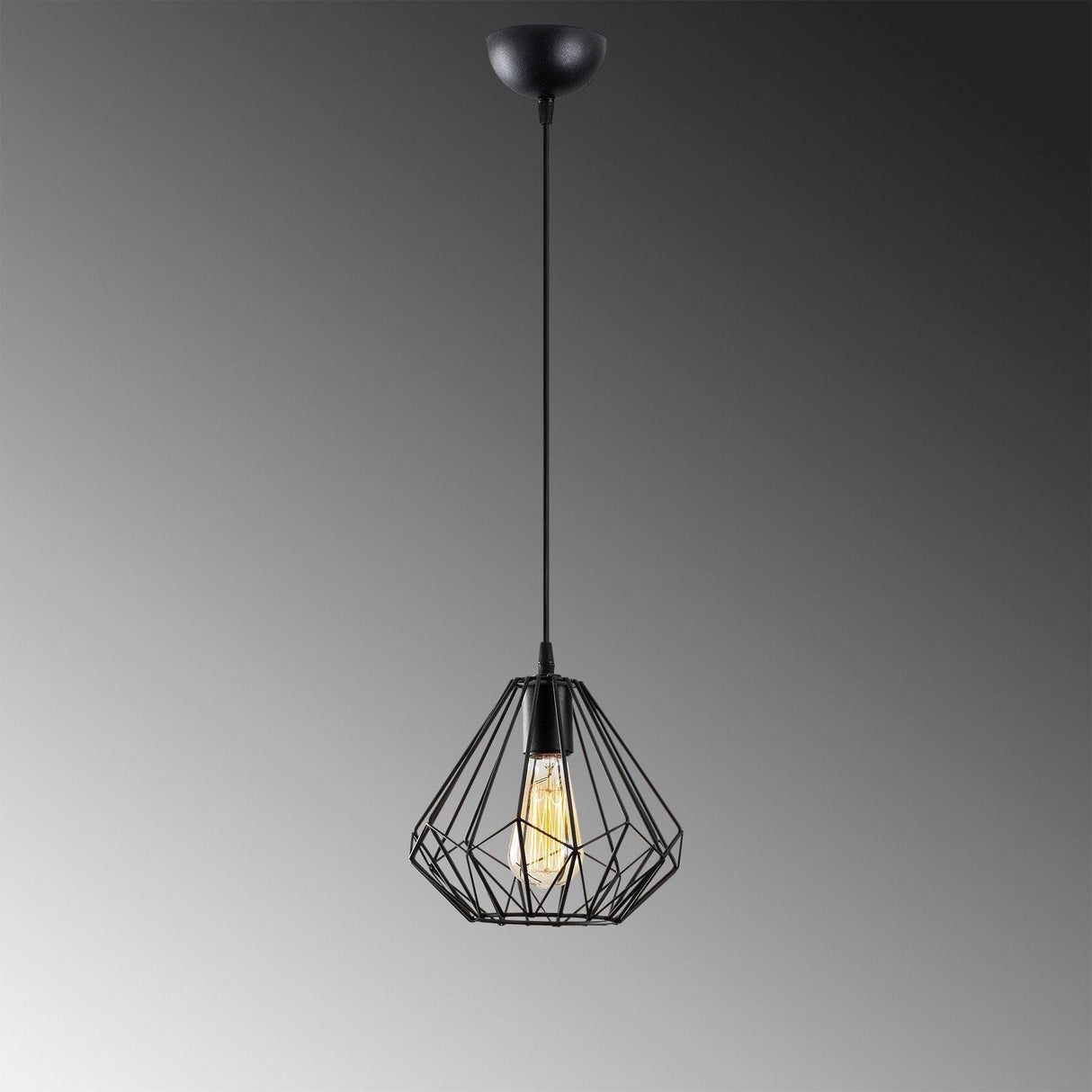 Lustra Fumelamp, Negru, 23x23x117 cm