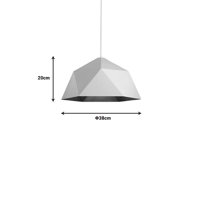 Lustra Hazmi metal, alb-auriu, 38x38x120 cm