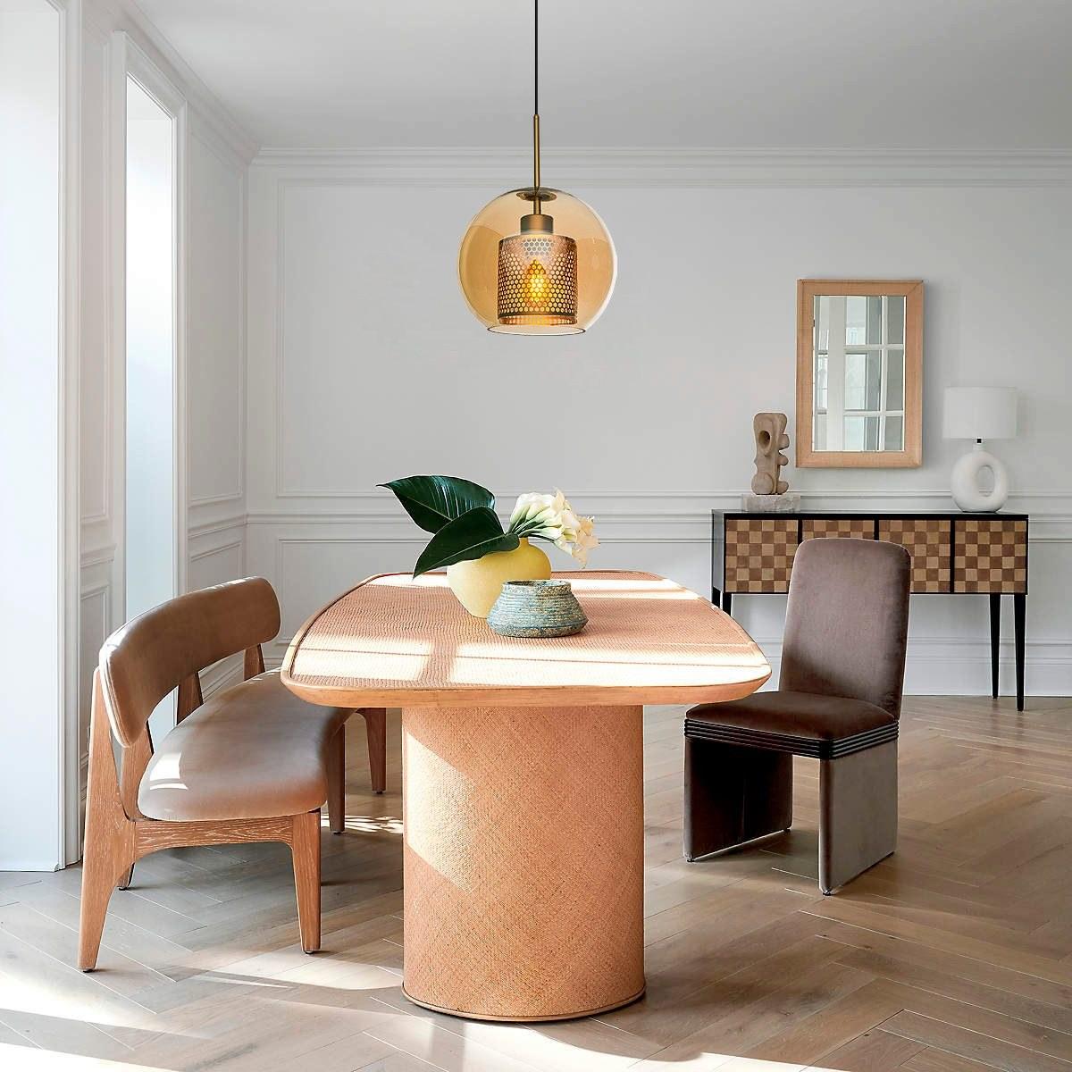 Lustra Krakow 3 Chandelier, Chihlimbar, 25x25x120 cm