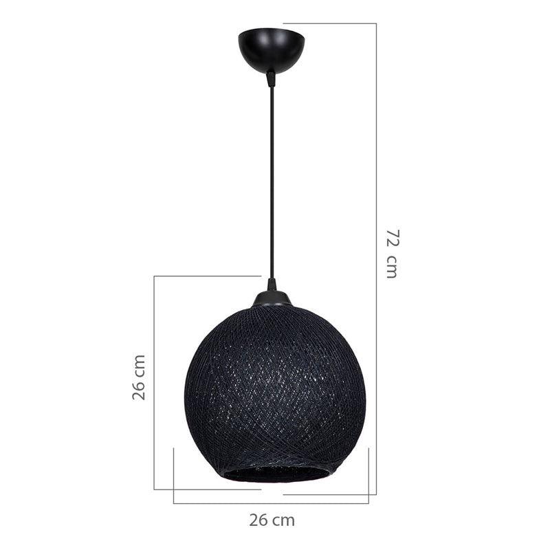 Lustra Leshia, 26x72 cm - Negru
