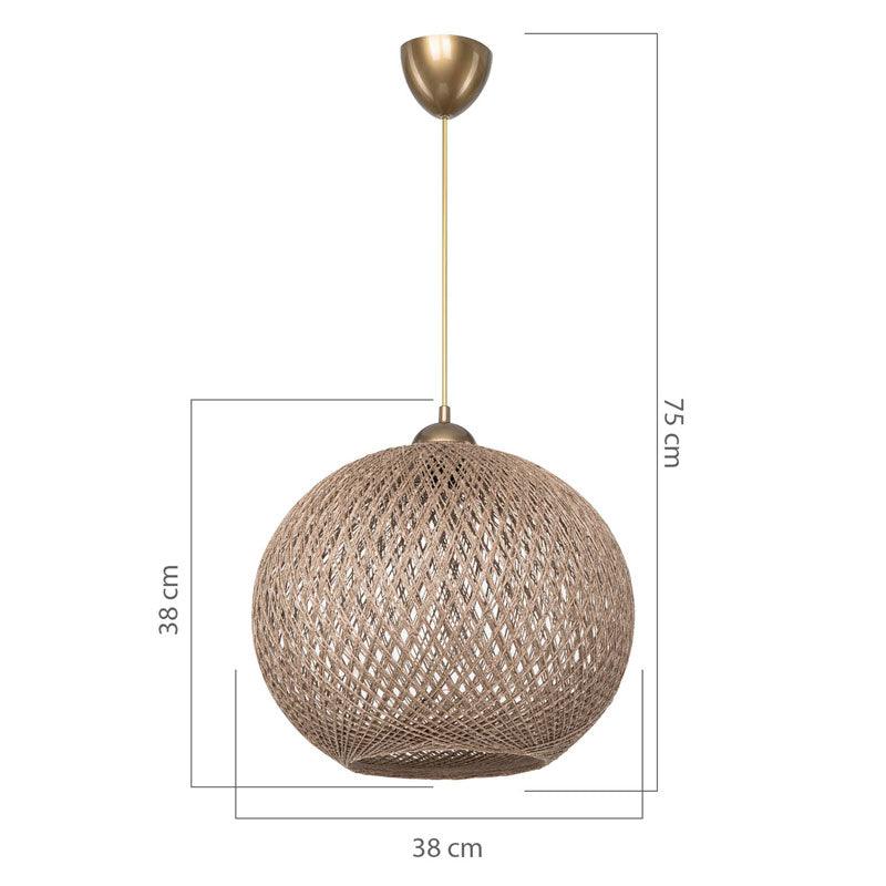 Lustra Leshia Ε27, Negru - Maro, D38x75 cm - Maro
