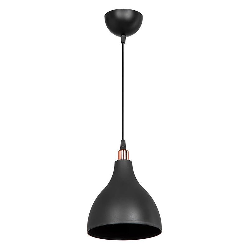 Lustra Lofty, metal, 18x18x22 cm - Negru