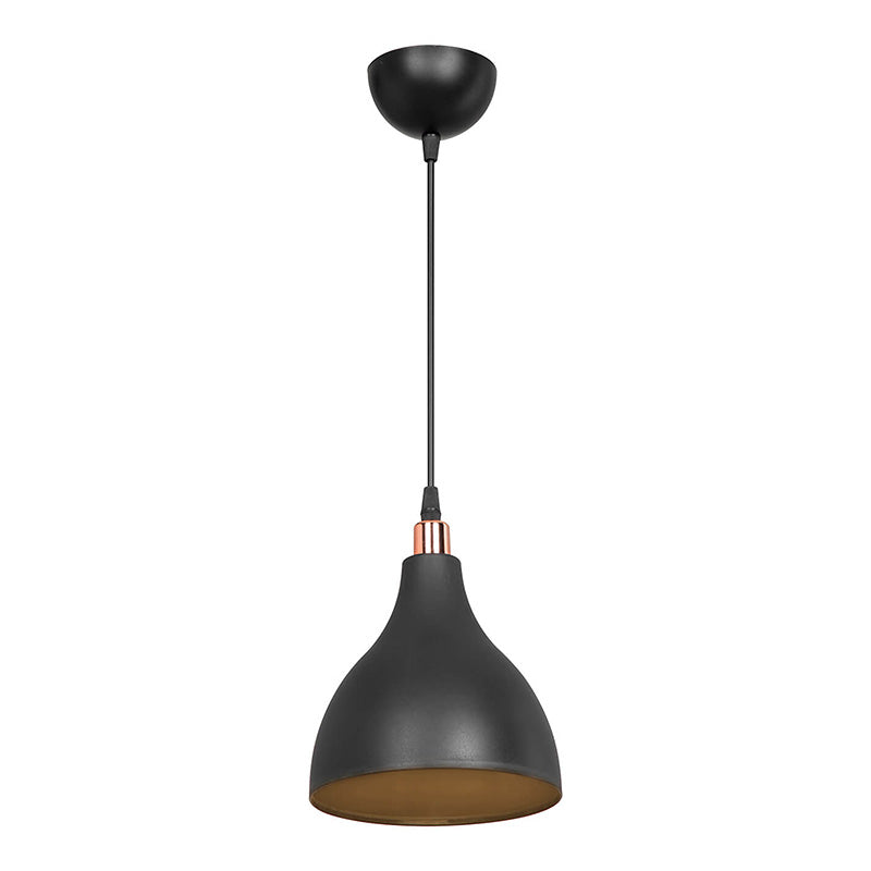 Lustra Lofty, metal, 18x18x22 cm - Negru