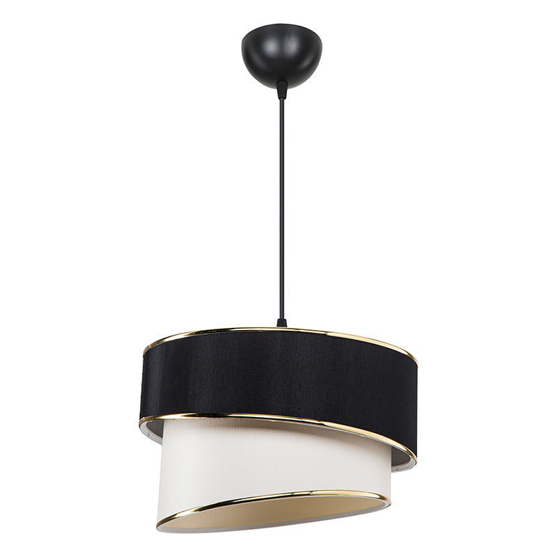 Lustra Loopy Ε27, Bej - Alb, D30x63 cm - Alb