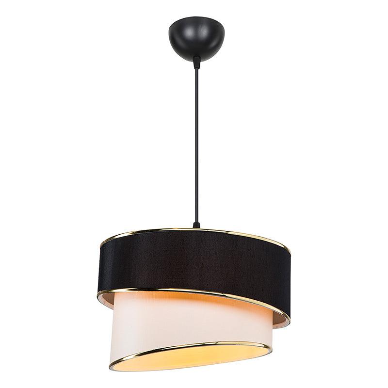 Lustra Loopy Ε27, Bej - Alb, D30x63 cm - Alb