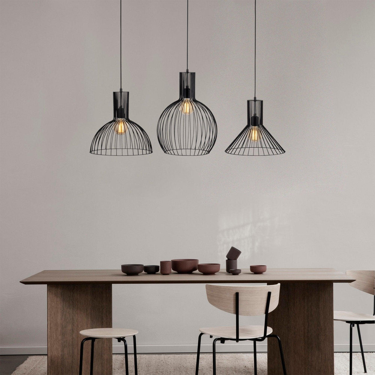 Lustra Luminar 68, Negru, 26x26x158 cm