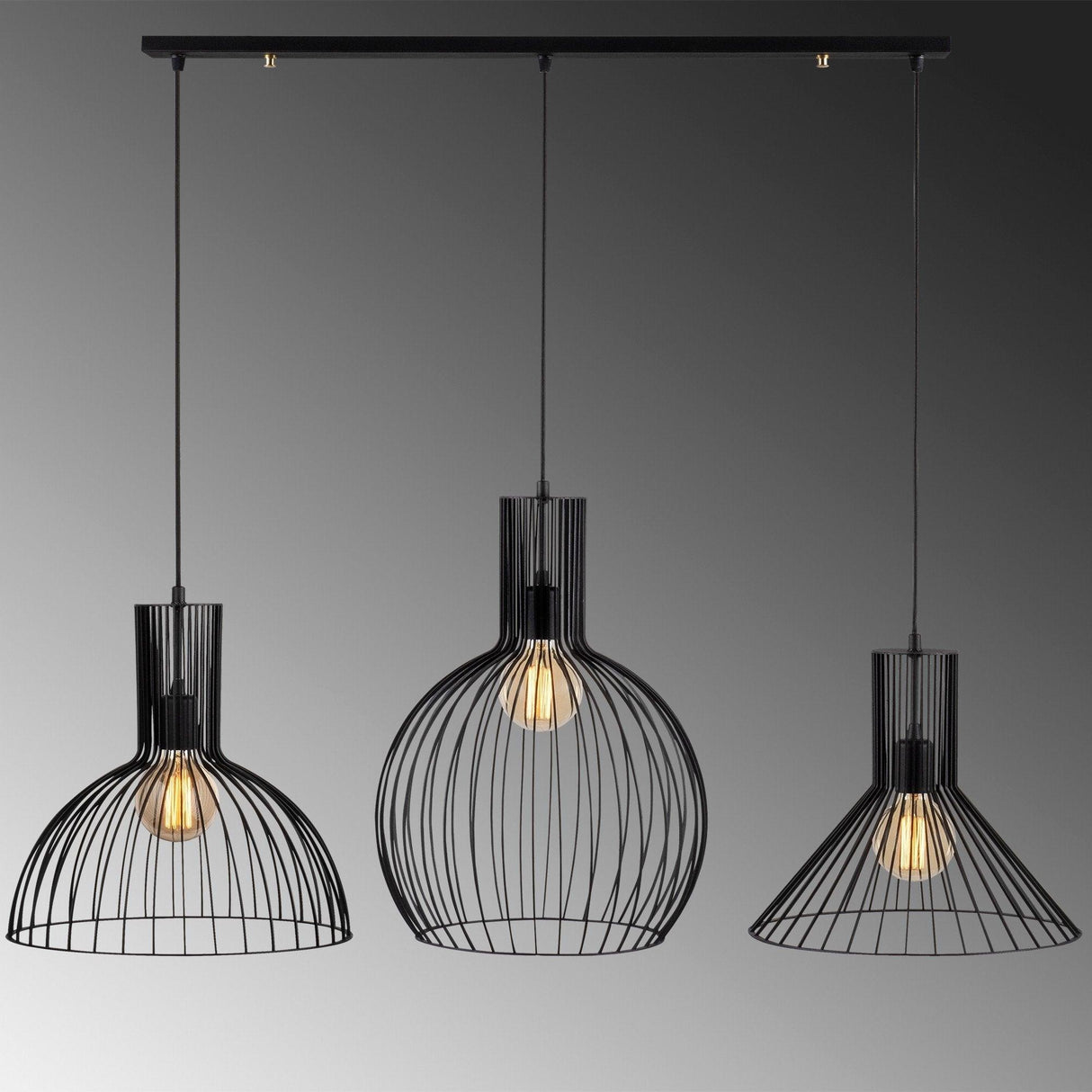 Lustra Luminar 68, Negru, 26x26x158 cm