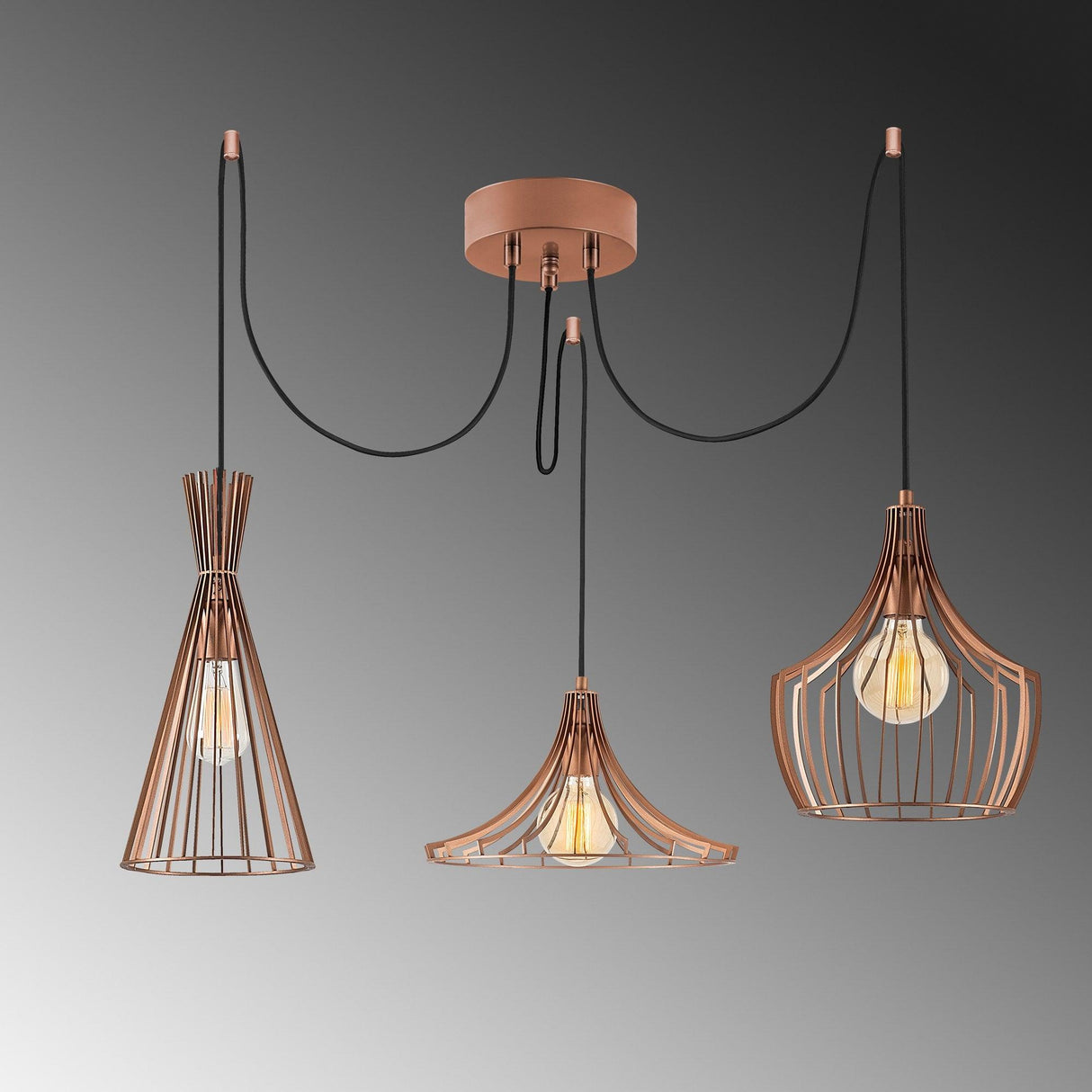 Lustra Mezopotamya Chandelier, 114x114x130 cm - Cupru