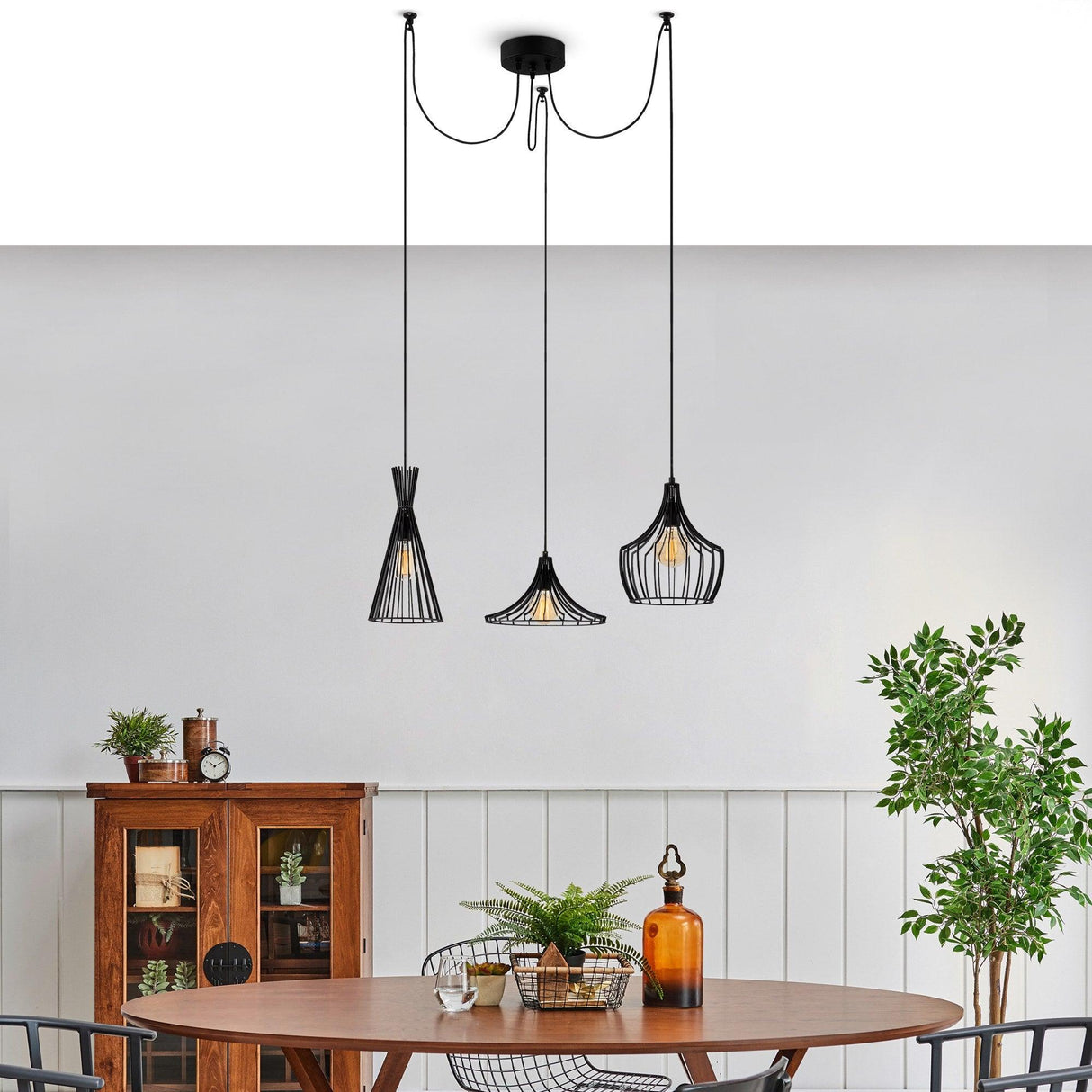 Lustra Mezopotamya Chandelier, 114x114x130 cm - Negru