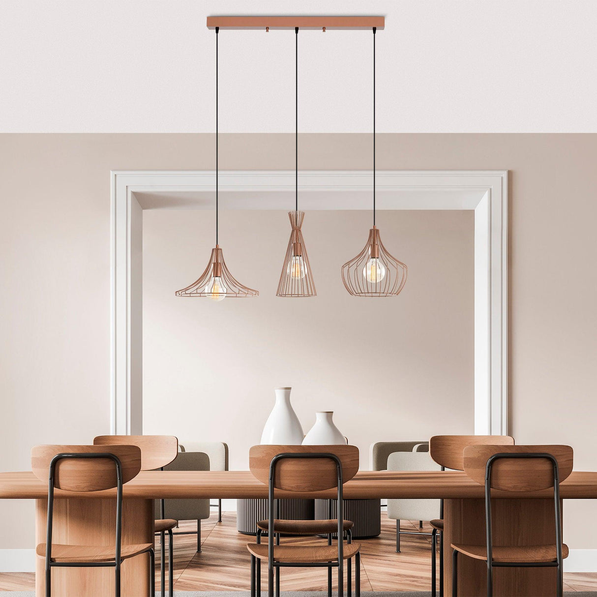 Lustra Mezopotamya - N-1285, Cupru, 27x27x122 cm