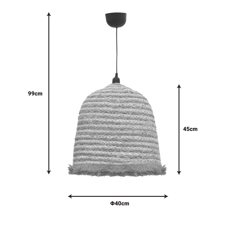 Lustra Nolie din rachita, Natural, D40x99 cm