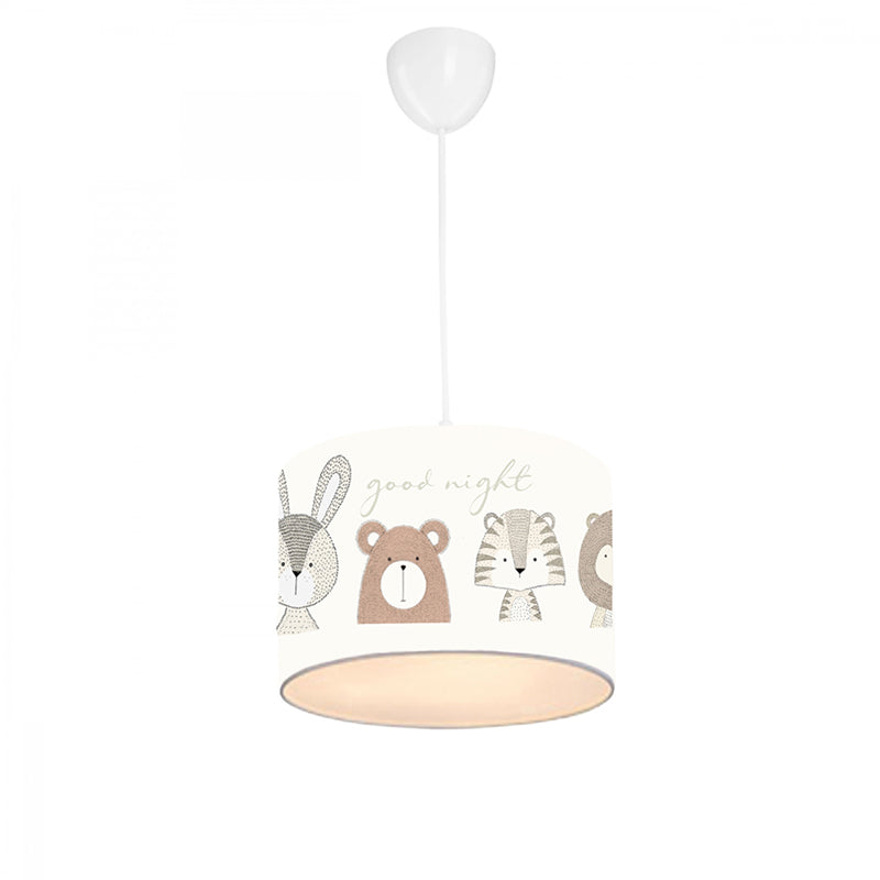 Lustra pentru copii PWL-1095, gri - alb, D24x70 cm