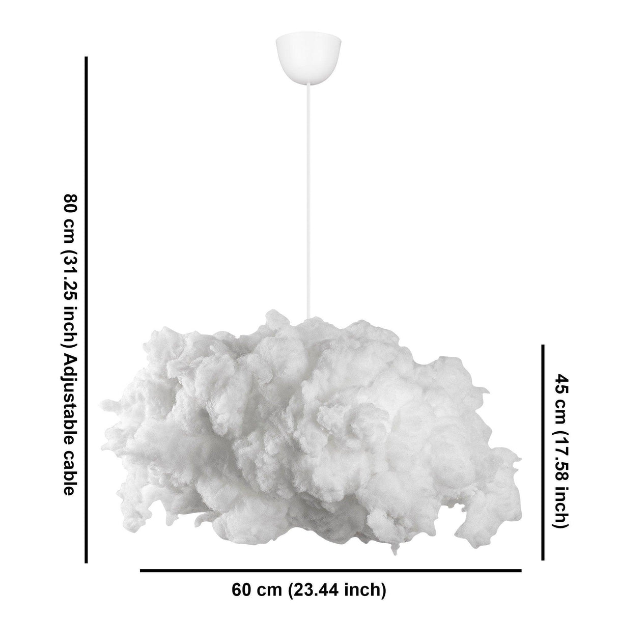 Lustra Serenity Chandelier-1, Alb, 60x45x80 cm