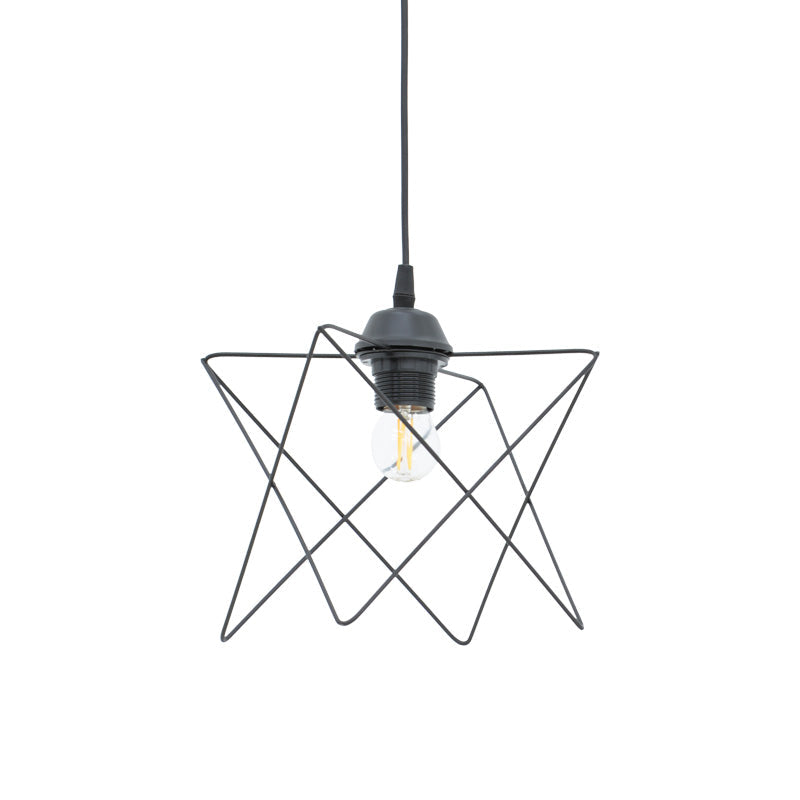 Lustra tavan moderna cu design, Langit, metal, Negru, 18x18x65 cm