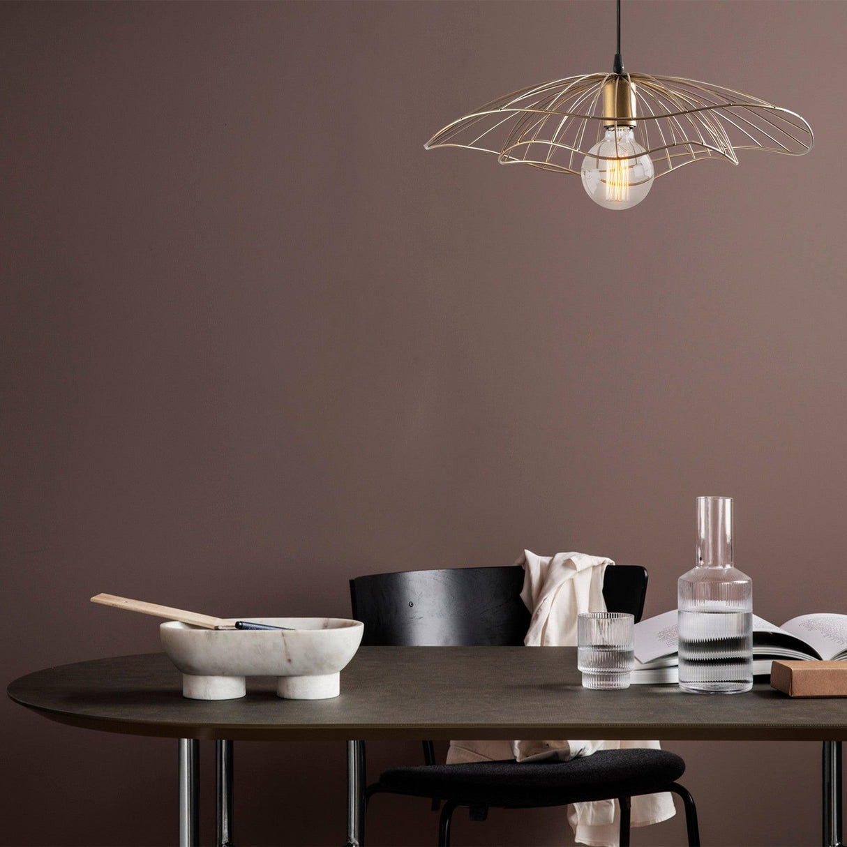 Lustra Tel - 6503, 50x50x111 cm - Auriu