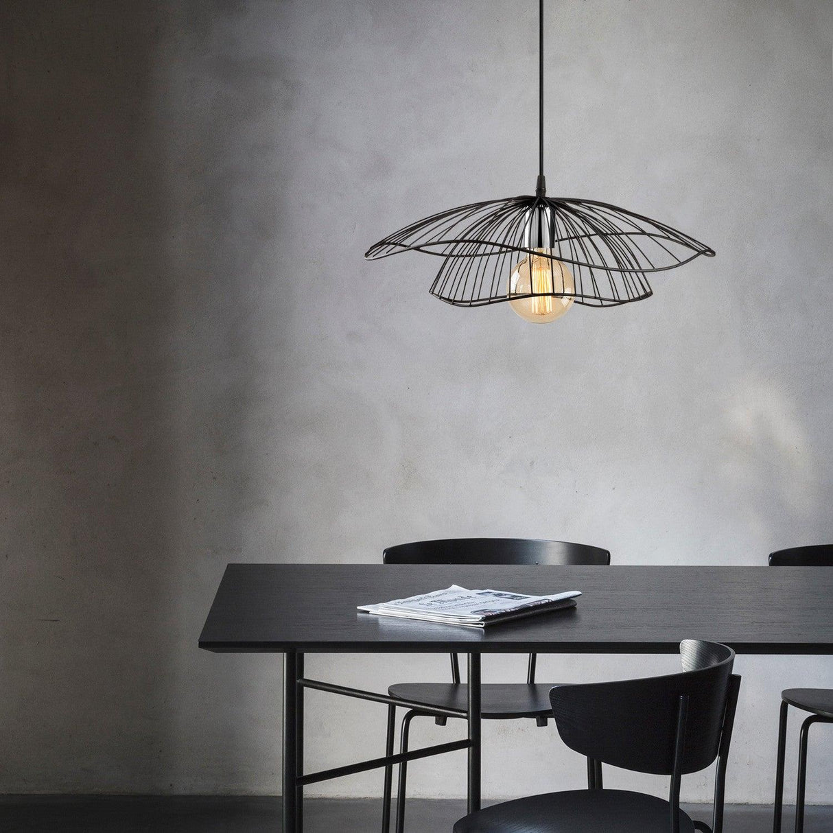 Lustra Tel - 6503, 50x50x111 cm - Negru