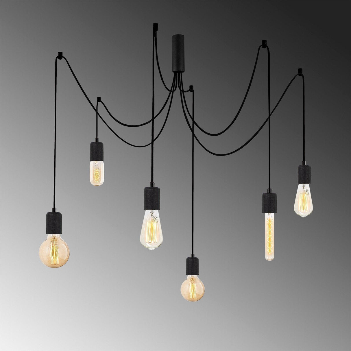 Lustra Walaso, Negru, 16x16x102 cm