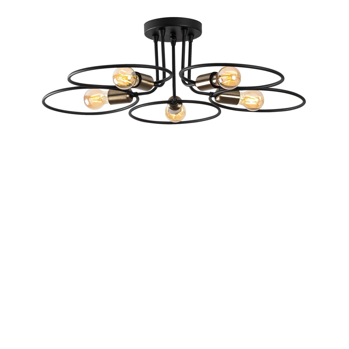 Lustra Wave Chandelier, Negru, 12x12x22 cm