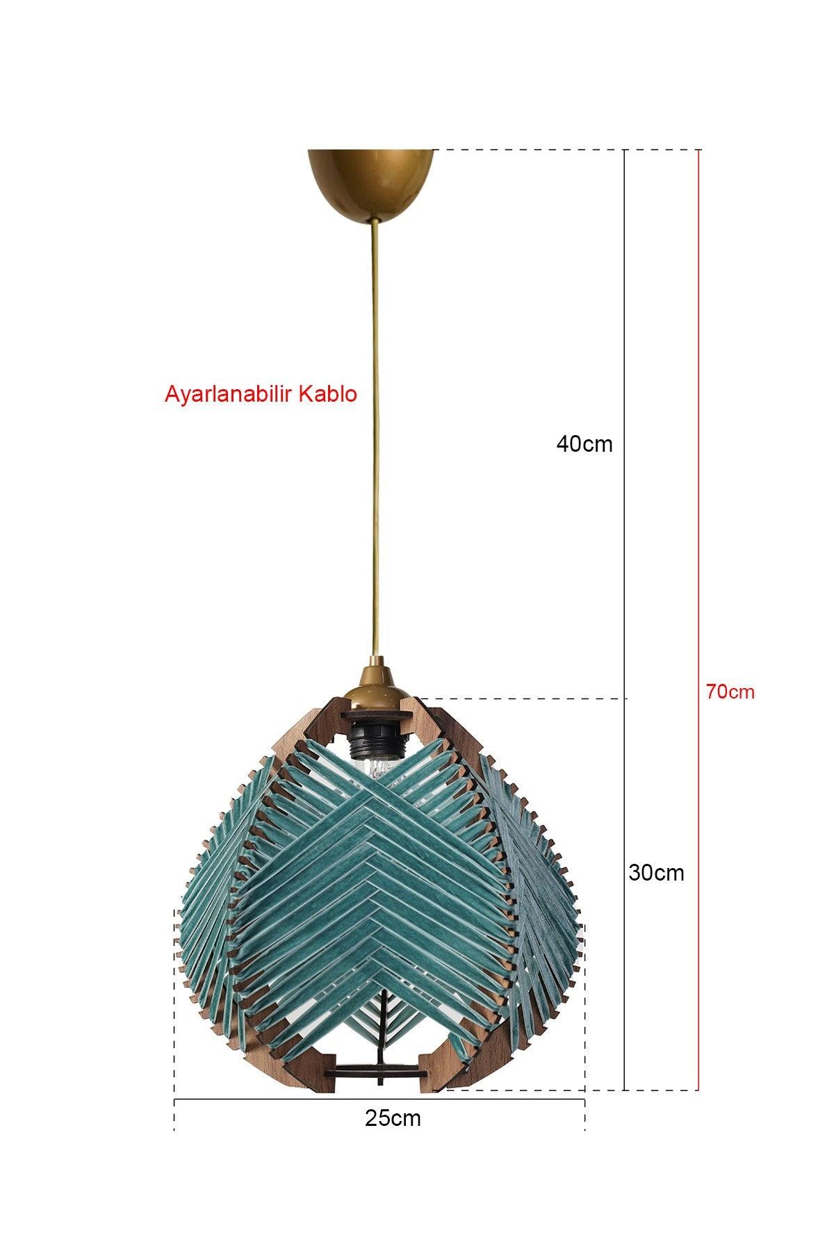 Lustra YL226 Chandelier, 25x30x70 cm - Albastru