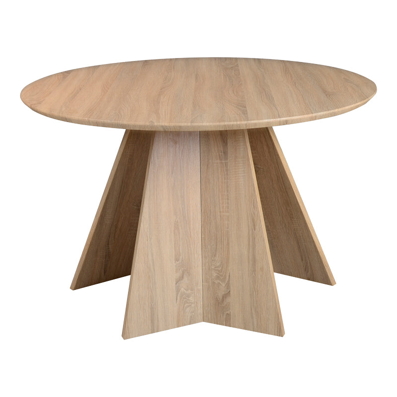 Masa rotunda cu functie extensibila Bibble, Natural - Nuc, 120x76 cm - Natur