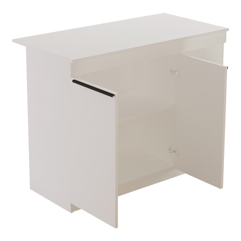Masa-bucatarie cu blat, Alb, 120x60x88 cm