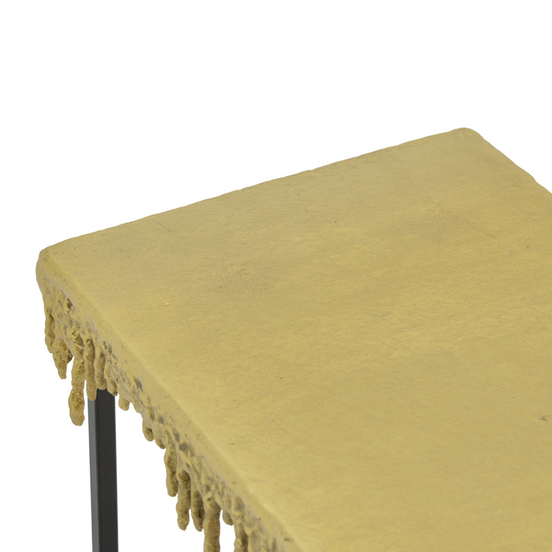 Masa Consolă Bulco metal, auriu-negru, 80x28x72 cm