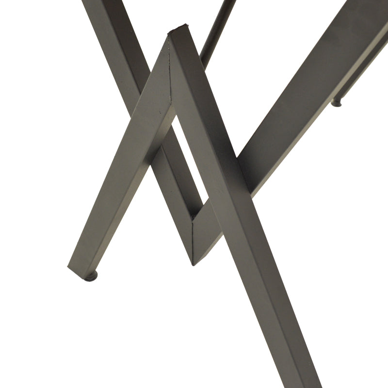 Masă cu efect de marmură neagră Vertex, Metal, negru, 110x70x72 cm
