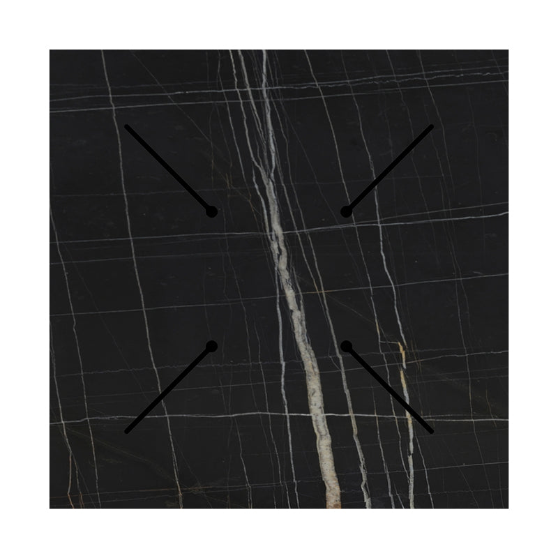 Masă cu funcție de masă de prânz Relian, neagră, 70x70 cm