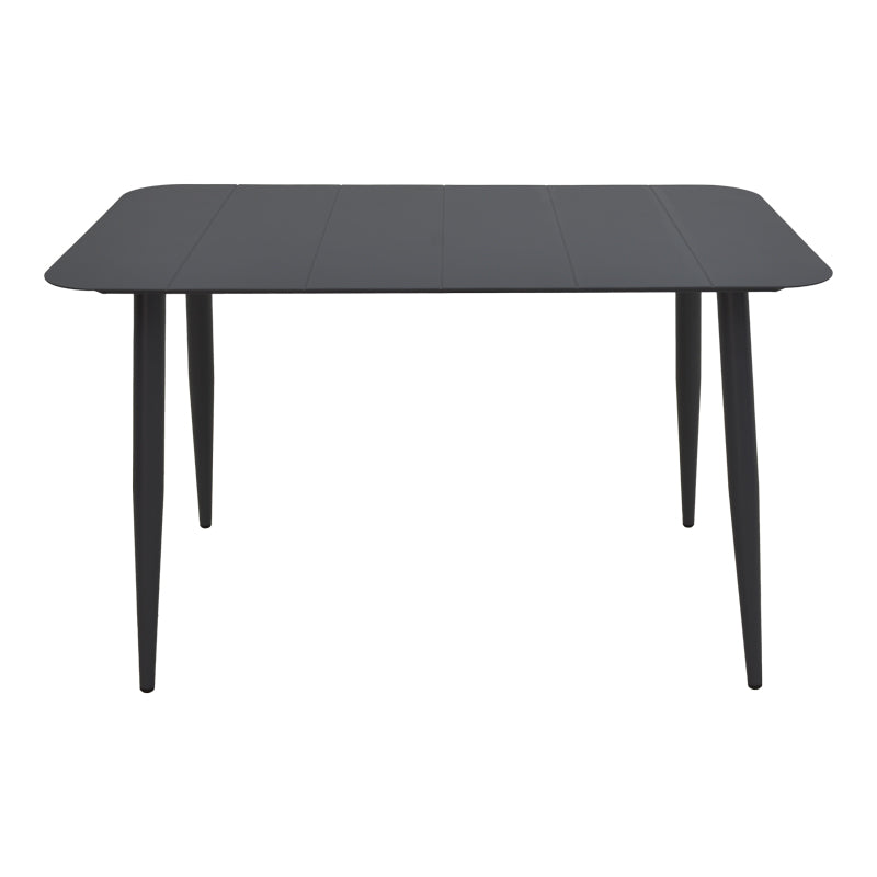 Masă de aluminiu Vista, Alb - Negru, 150x80x72 cm - Negru