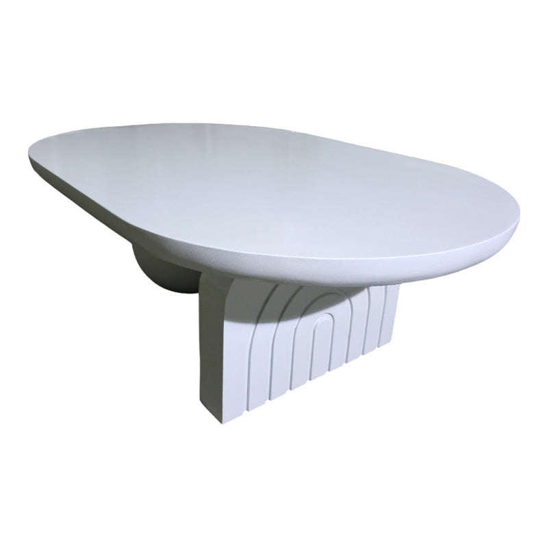 Masuta de cafea Kane, Lemn masiv de acacia, 110x72x38 cm - Alb