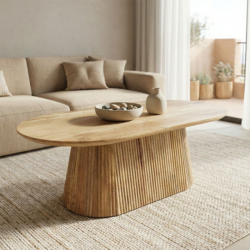 Masa de cafea Aithra, Lemn masiv de mango, 120x60x42 cm - Masa de cafea Aithra, Lemn masiv de mango, 120x60x42 cm