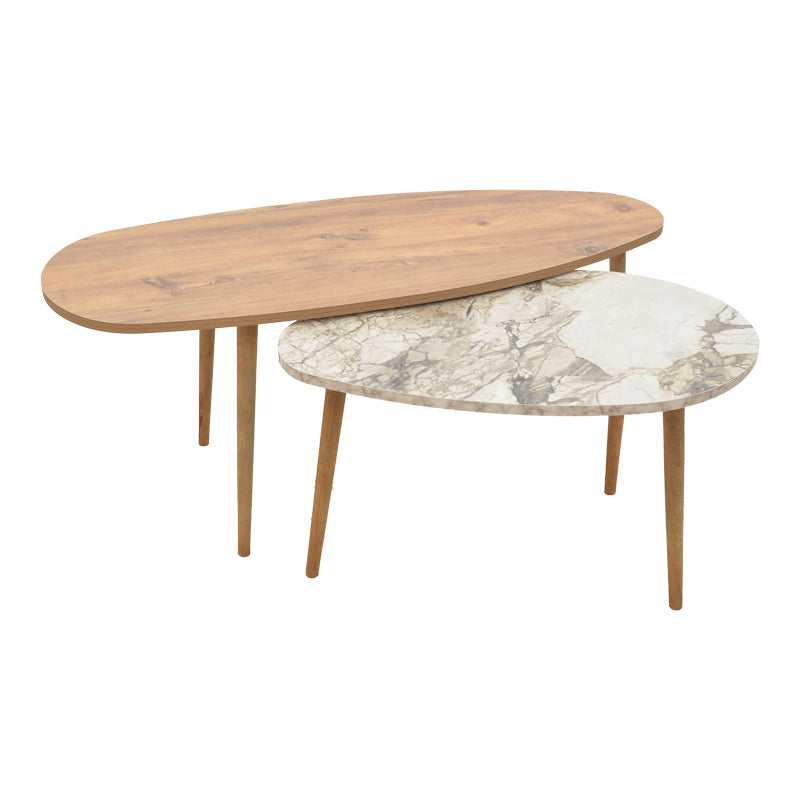 Masa de cafea din de Monty, Nuc - Stejar, 116x46x46 cm - Masa de cafea din de Monty, Nuc - Stejar, 116x46x46 cm - 120-000415