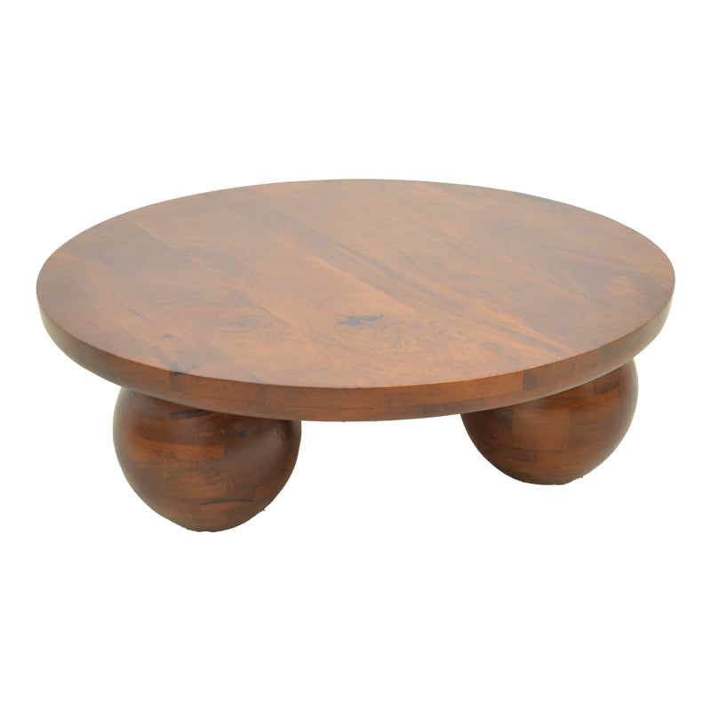 Masă de cafea cu funcție decorativă Fedena , Stil natural, Lemn masiv de mango, 90x30 cm