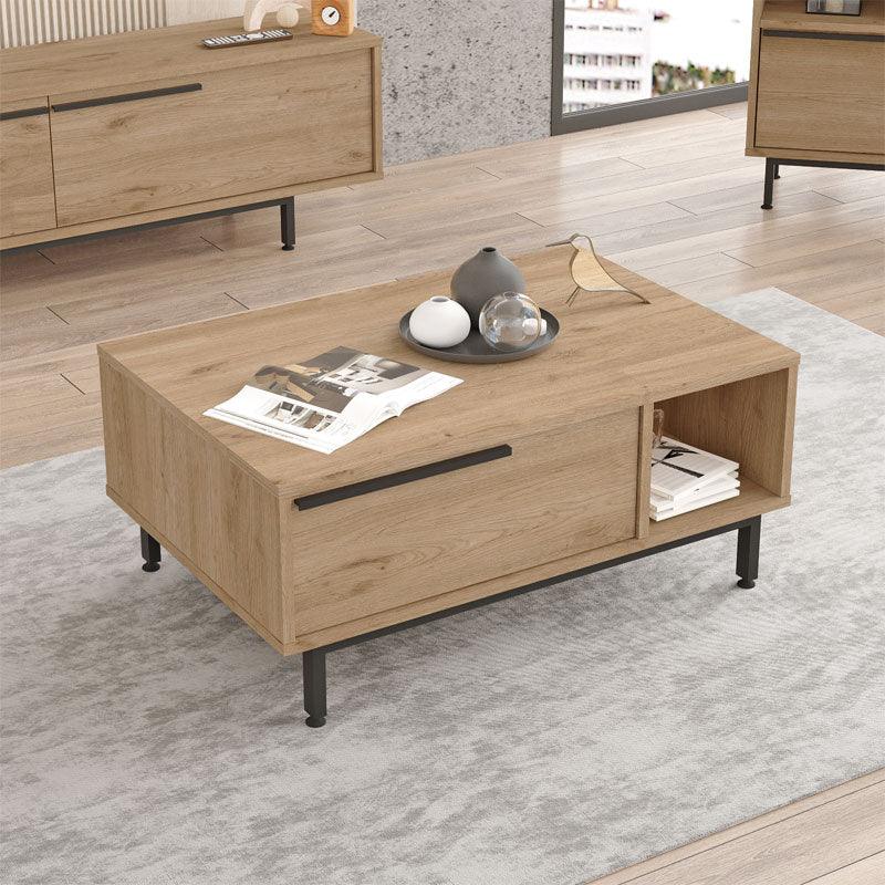 Masa de cafea Frixton 90x60x37 cm - Negru