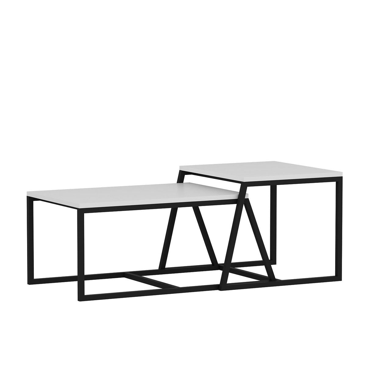 Masa de cafea Minimal Inarch, antracit - alb, 75x50x38 cm